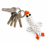 Beaded Goose Bag Charm & Keychain - Image 2
