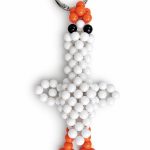 Beaded Goose Bag Charm & Keychain