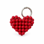 Beaded Heart Bag Charm & Keychain