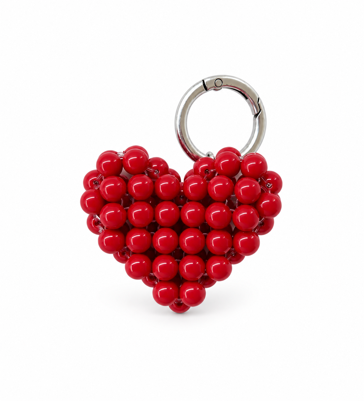 B5B6EC5E-A57B-4CFE-AE67-87C53B313484 Beaded Heart Bag Charm & Keychain - Image 1