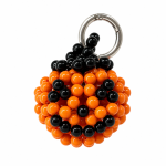 Beaded Pumpkin Bag Charm & Keychain